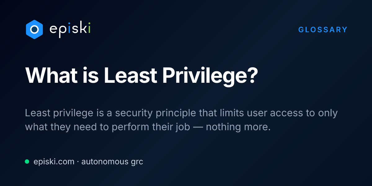 Privilege Webster Definition What is Least Privilege? Definition & Compliance Guide - episki